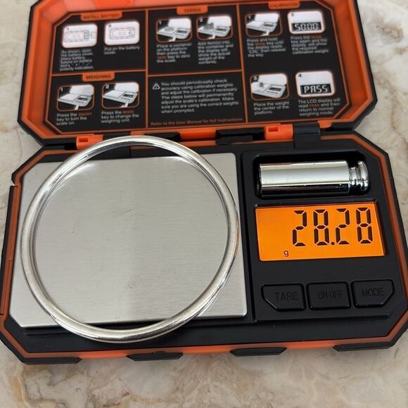 Michael Hill Solid Round 925 Sterling Silver Heavy Bangle Bracelet 28.28 grams - Picture 6 of 8